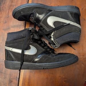Nike Force Black and Silver Sky High